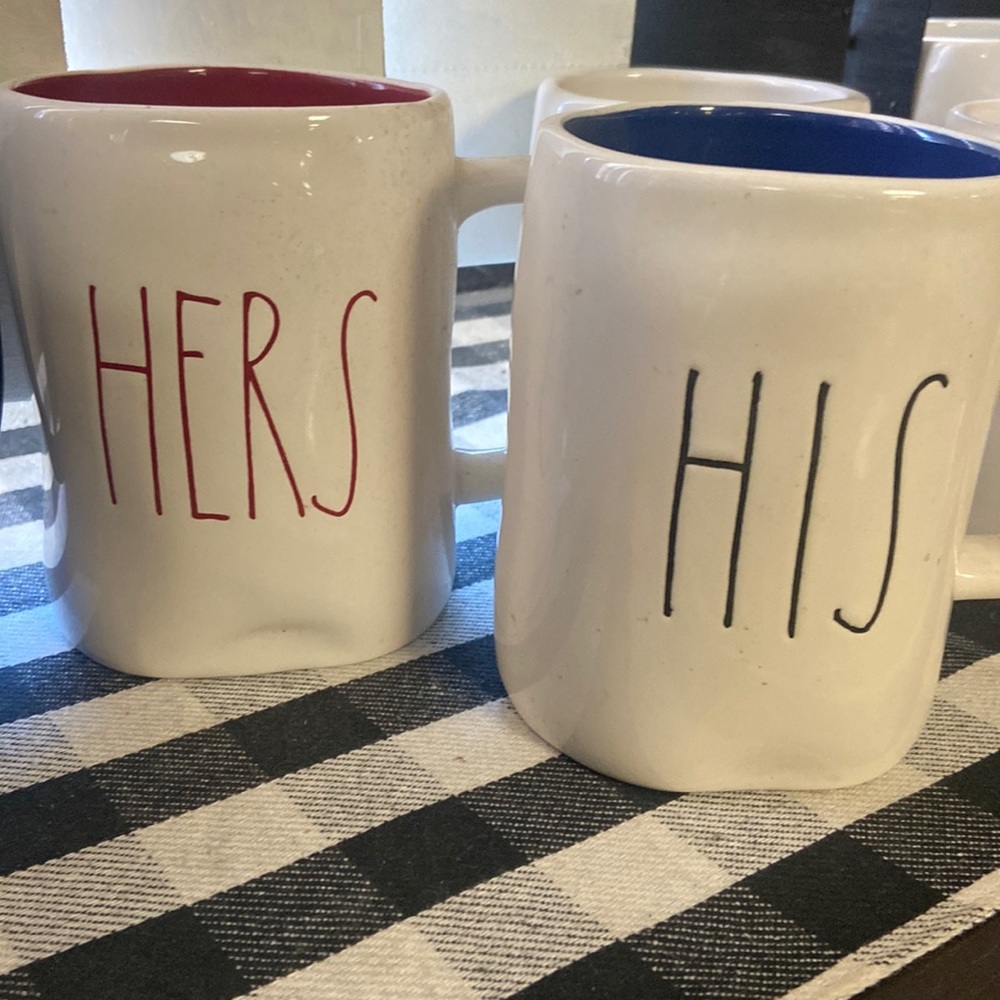 Set of Rae Dunn Mugs HIS & HERS